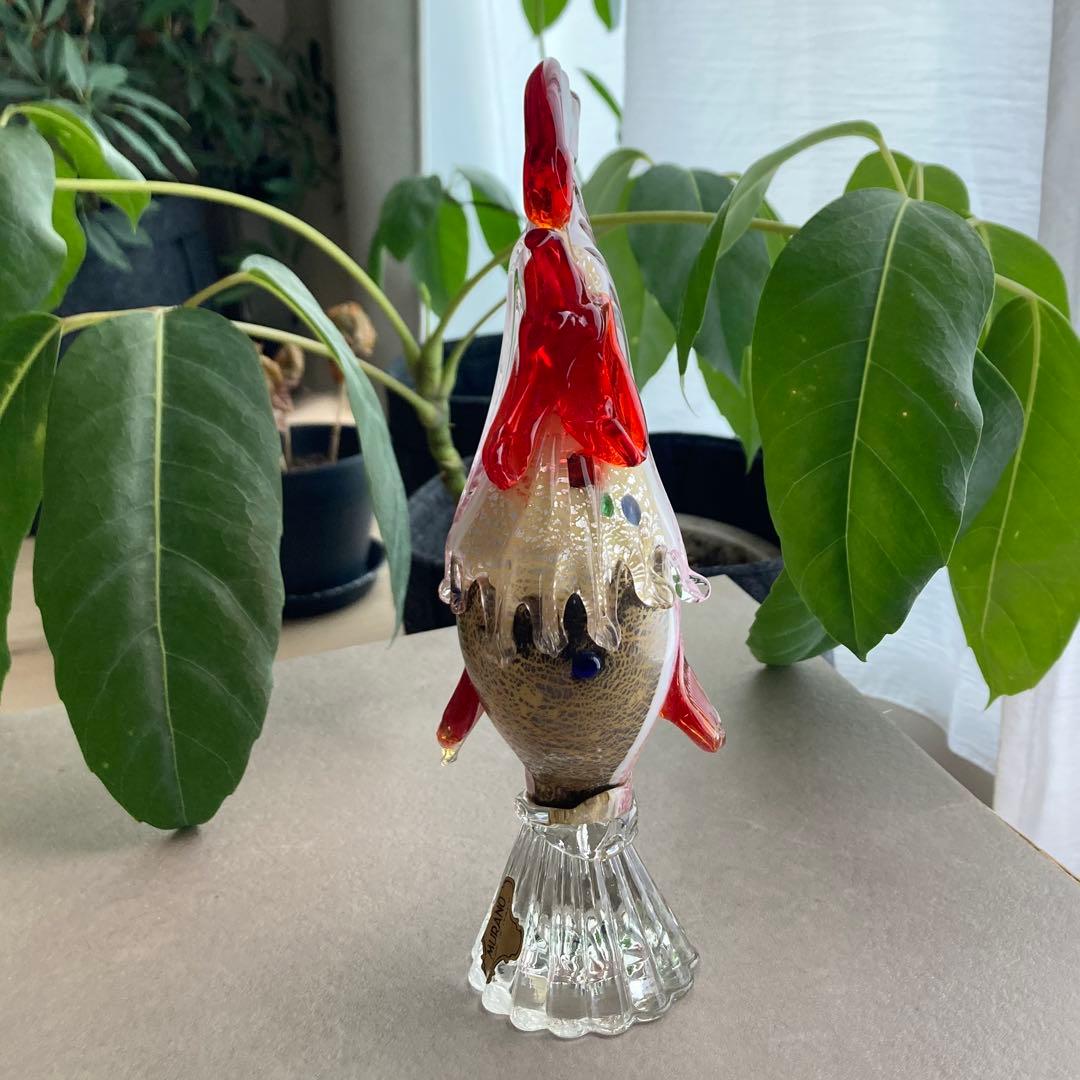ムラノグラス　鶏　にわとり　MURANO ムラーノ　ヴェネツィア　ガラス細工