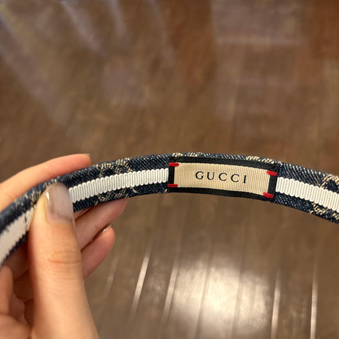 お値下げしました‼️GUCCI グッチ デニムカチューシャ