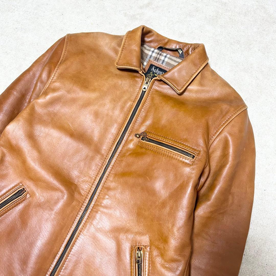 美品　ショット　Schott シングルライダースジャケット　AT101 牛革