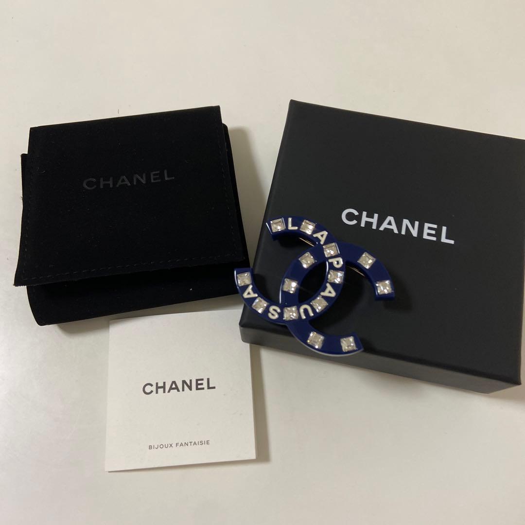 【未使用】CHANEL シャネル ココマーク ブローチ B19C ネイビー