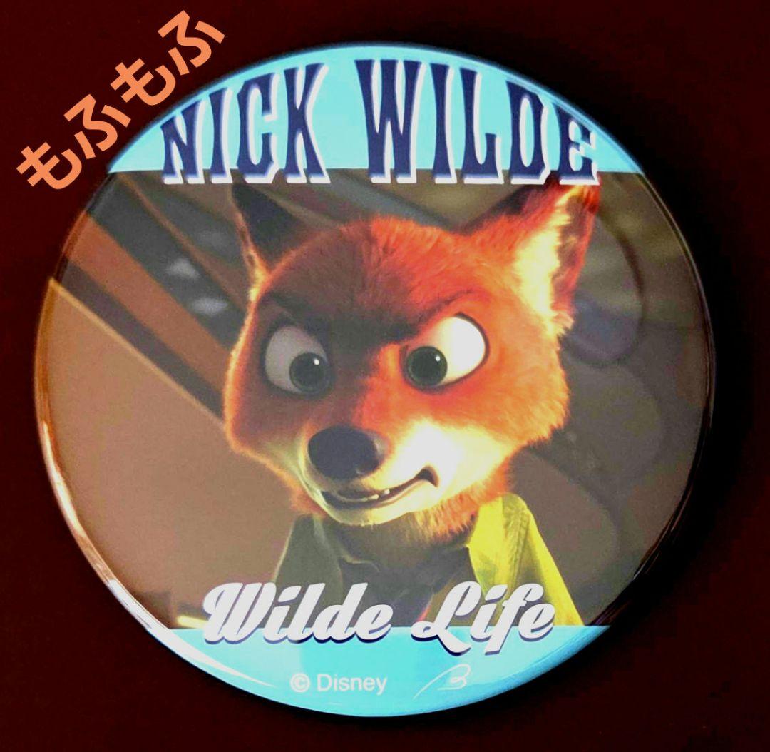 レア 大型 希少 ズートピア ニック 缶バッジ シークレット 100㎜