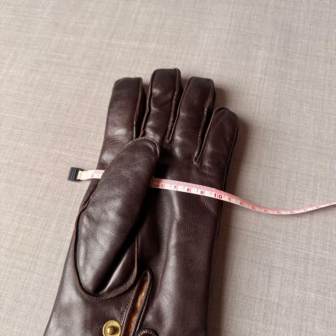 DENTS デンツ 内ファー レザーグローブ ブラウン