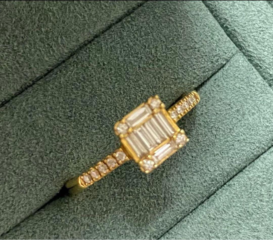 【美品】ベルシオラ リング k18 ダイヤモンド0.24カラット　11号