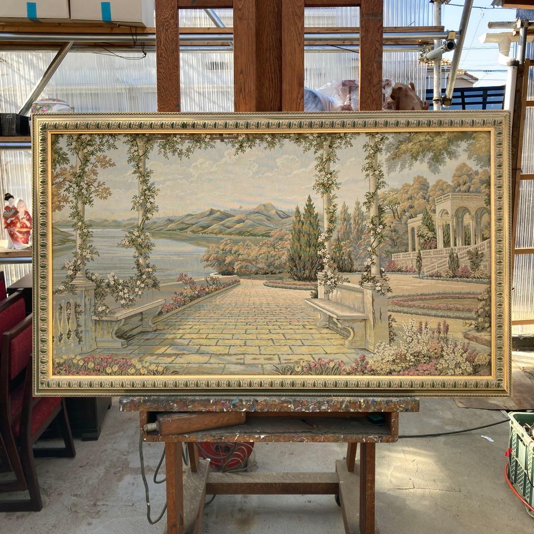 S*H様 イタリア製 ゴブラン織り 絵画 風景画 額縁 ゴールドフレーム 140