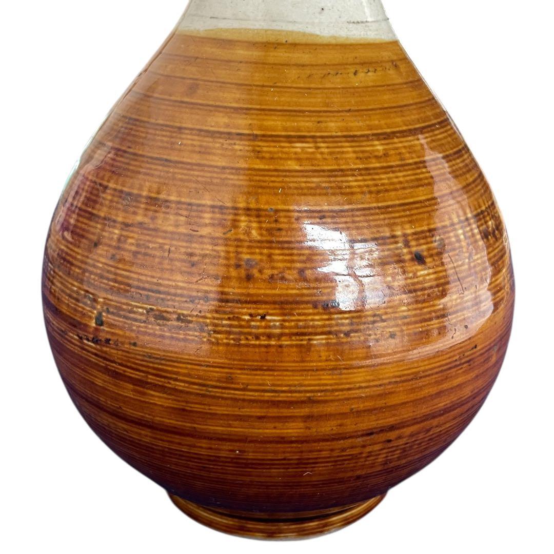 【江戸期】平戸焼 掛分徳利 / 古美術 骨董 民藝 焼物 三河内 花瓶 花器