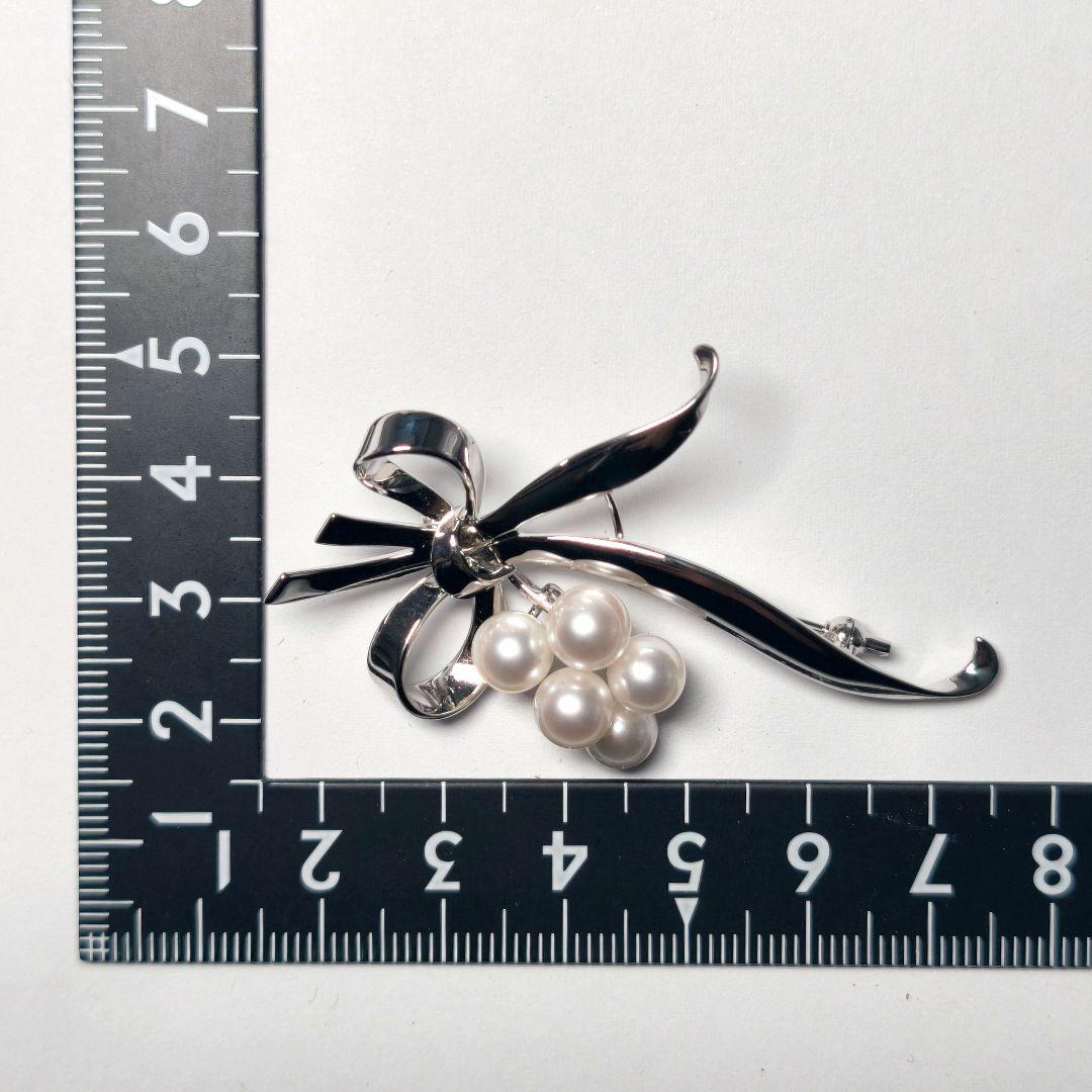 【極美品 最高級】ミキモト ブローチ パール 愛子様 ご着用 5珠 ロングセラー