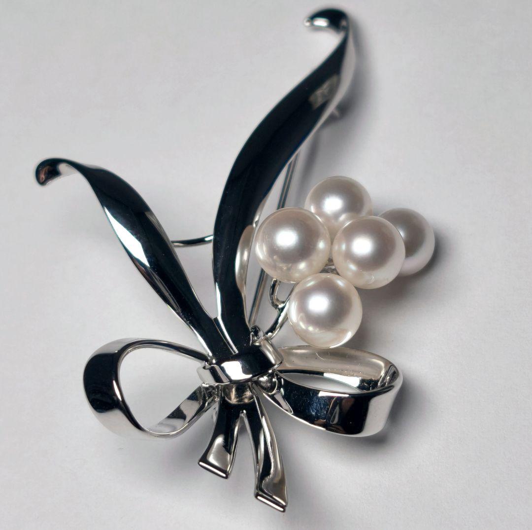 【極美品 最高級】ミキモト ブローチ パール 愛子様 ご着用 5珠 ロングセラー