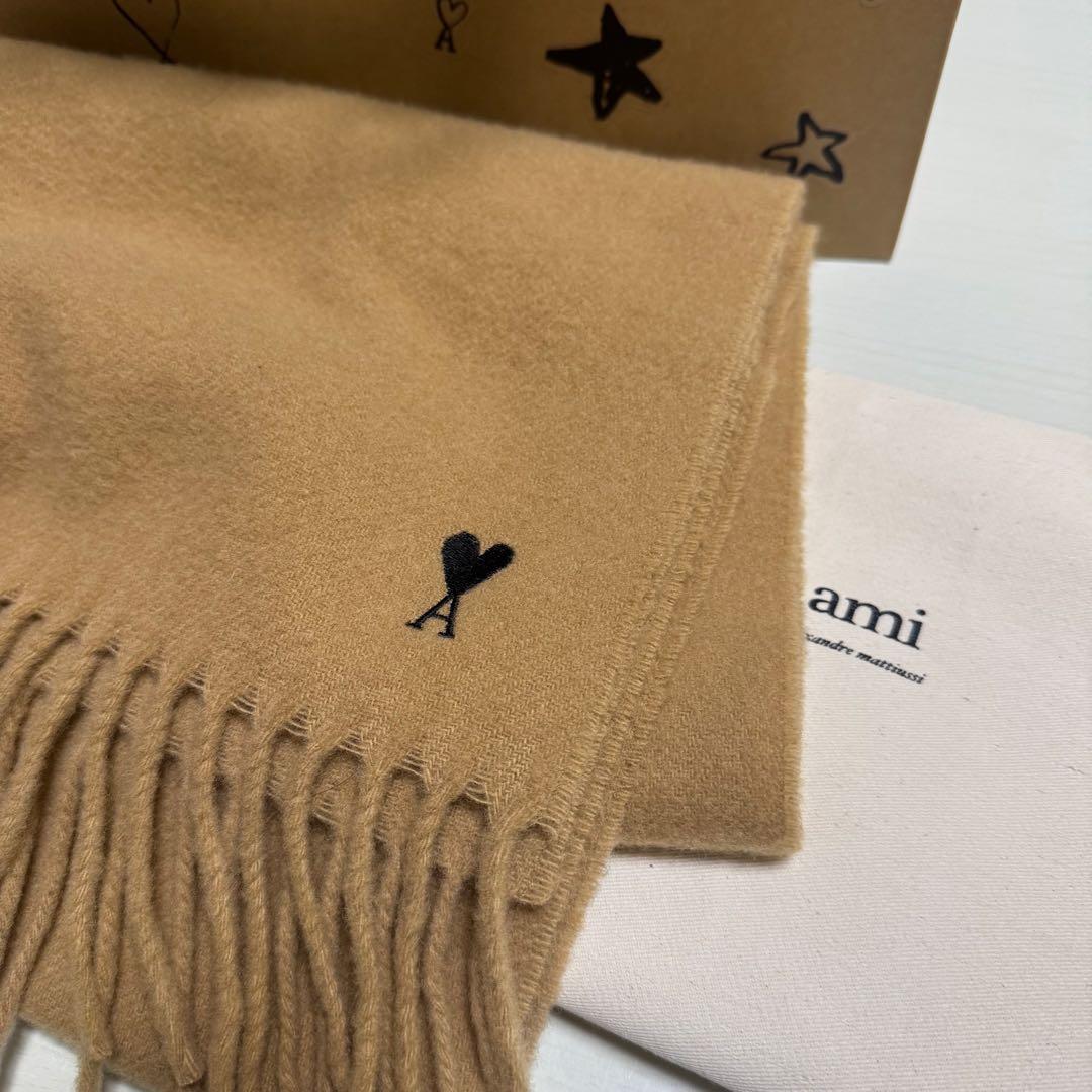 アミパリス　ブラウン ウール AMI DE COEUR スカーフ