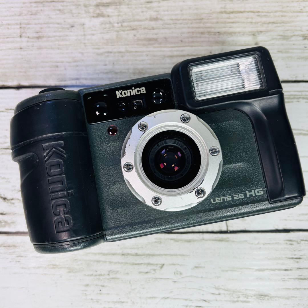【動作良好】Konica フィルムカメラ 現場監督 LENS 28 HG ①