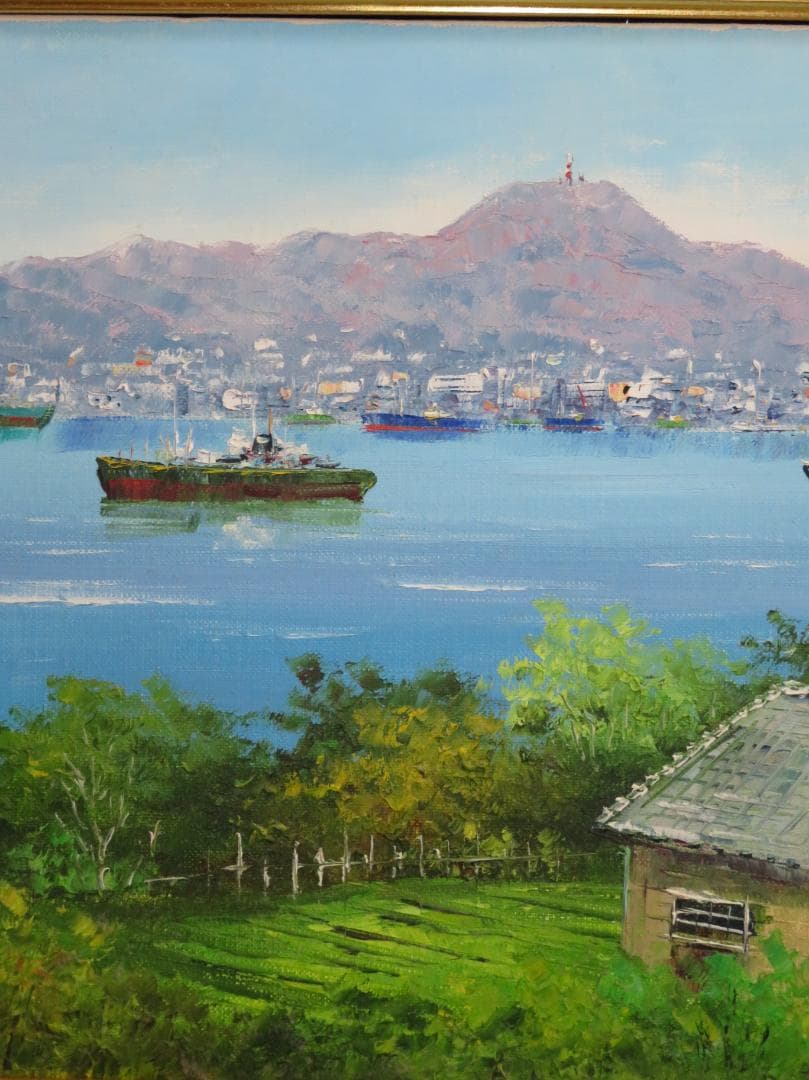 ◆　小林幸三　「　長崎港　」　油彩　F6号　真作保証　◆