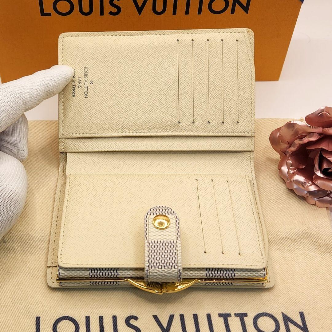 超人気モデル⭐ルイヴィトン ダミエアズール⭐️ヴィエノワ　がま口二つ折り財布