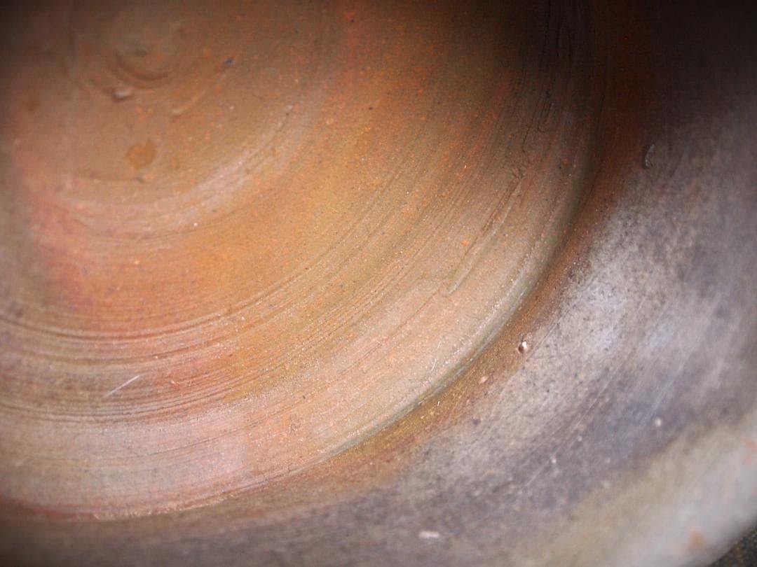 人気作家★中村和樹【師：中村真・中村六郎】★備前【窯変】茶碗A★共箱・布