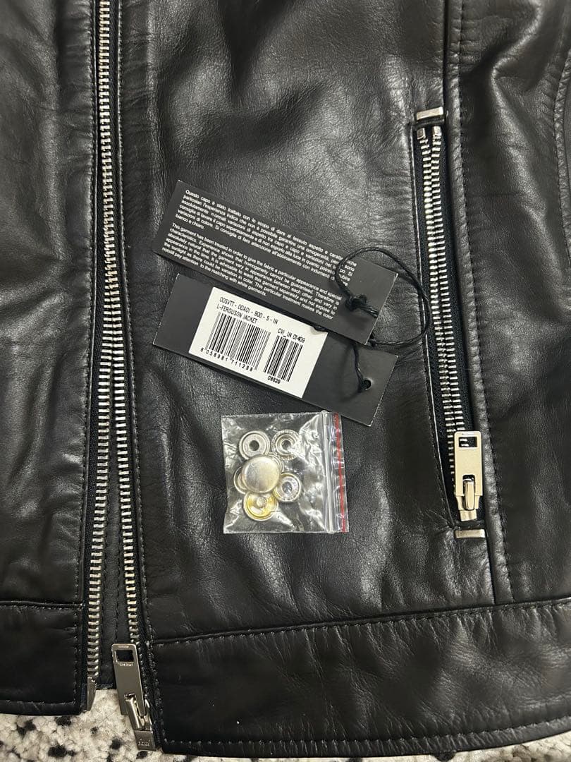 ディーゼル　レザージャケット　ライダース　シングル　ブラック　牛革