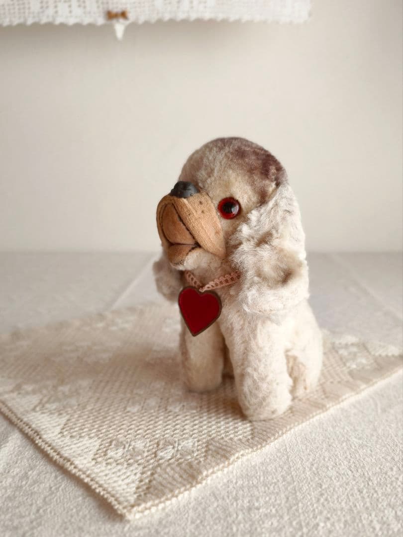 * vintage dog ♡ ハートのワンポイント キュートな ワンちゃん