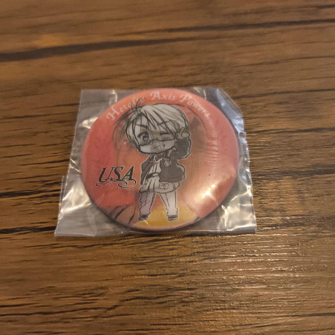 ヘタリア　チェンジング缶バッジアメリカ　愉快な仲間たちだよっ！