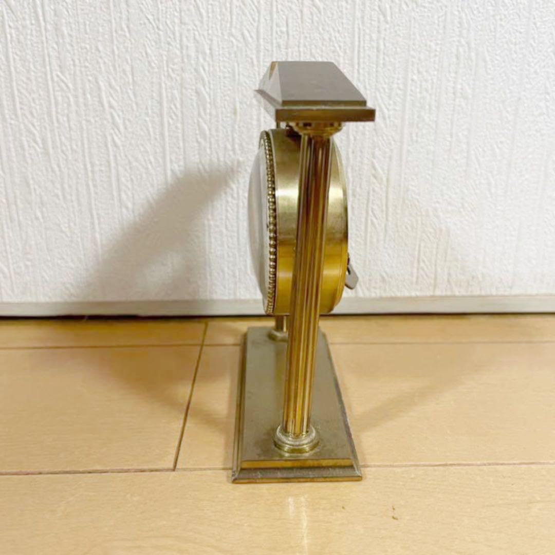 【可動確認済み】SWIZA 8 置き時計　アラーム付き　ゴールド　アンティーク