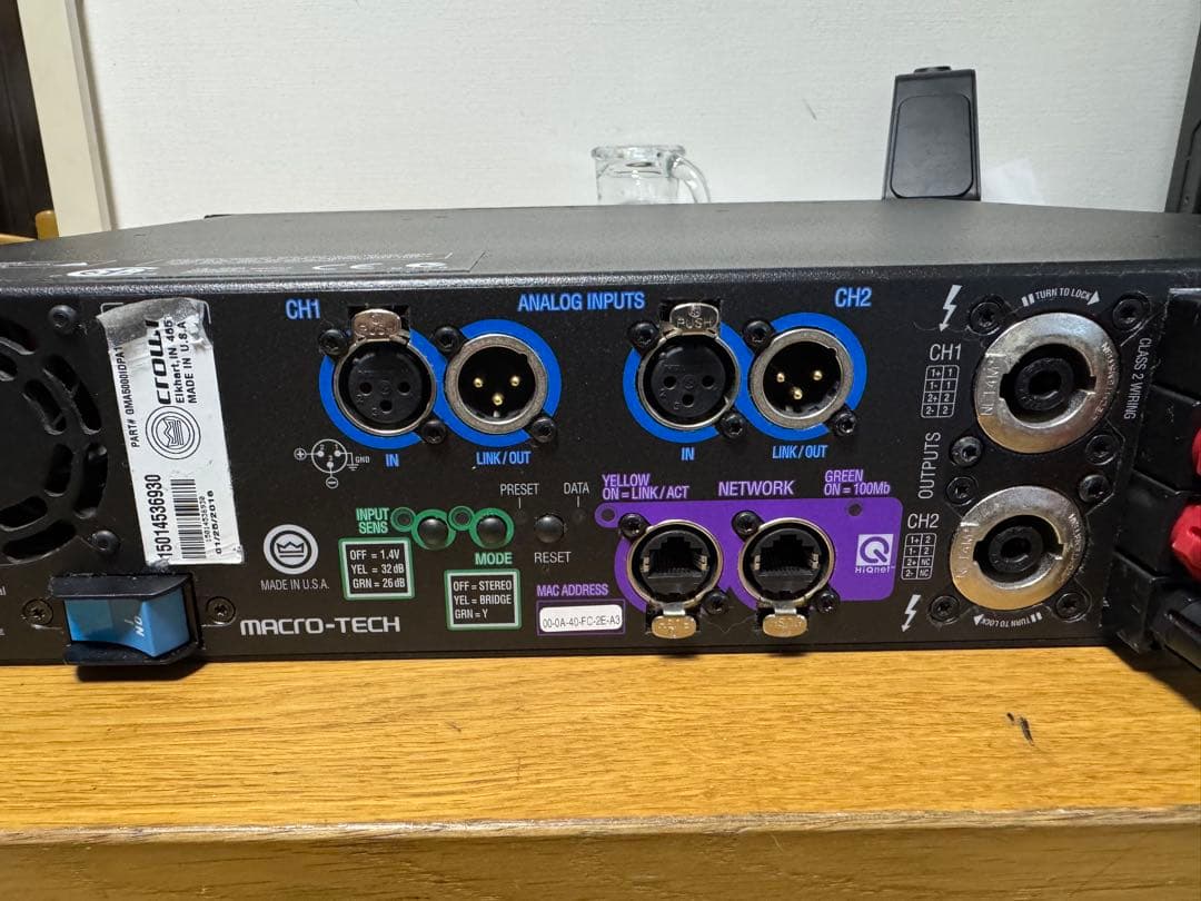 アンプ AMCRON MACRO-TECH 5000i made in USA