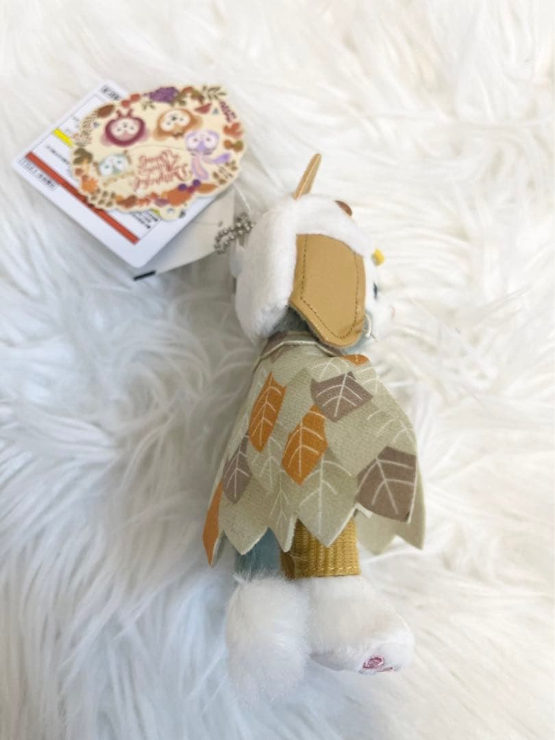 タグ付き ジェラトーニ ぬいぐるみバッジ 秋のぼうけん ハロウィン ふくろう