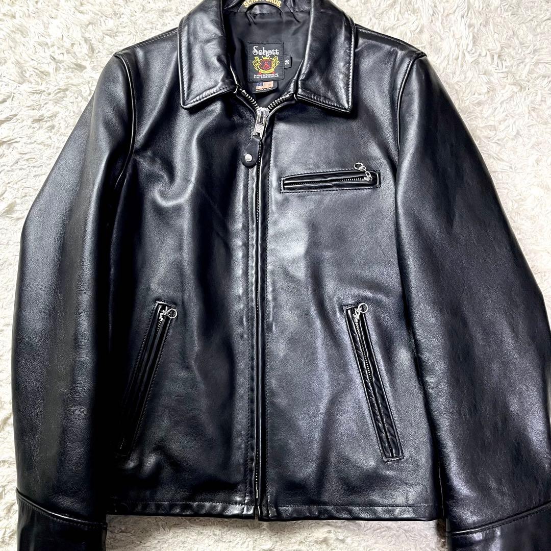 美品/現行✨ショット シングルライダース レザージャケット 103us 36