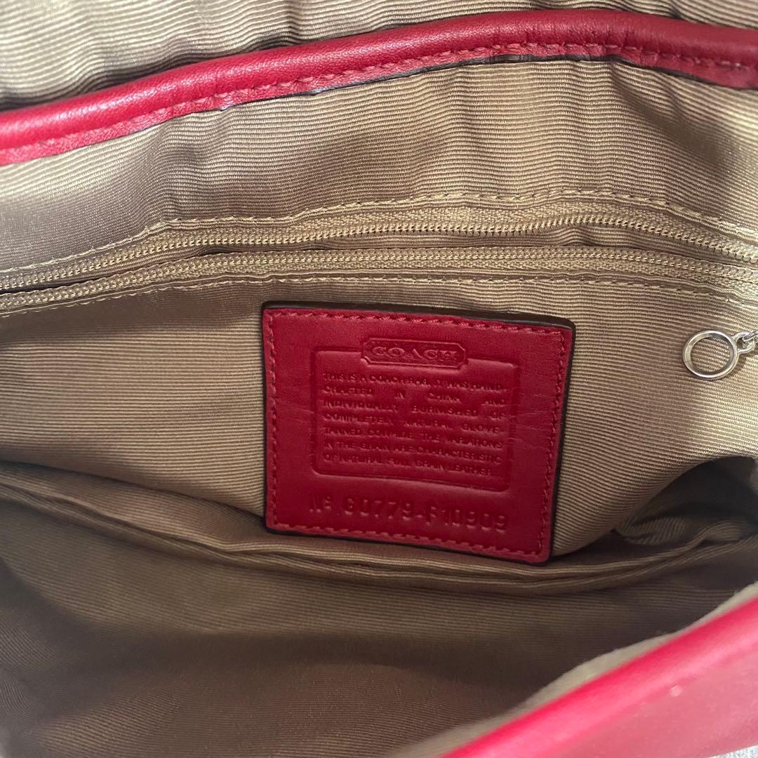 バッグ Coach Soho RED Signature Shoulder Bag