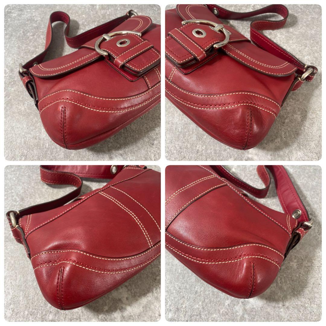 バッグ Coach Soho RED Signature Shoulder Bag