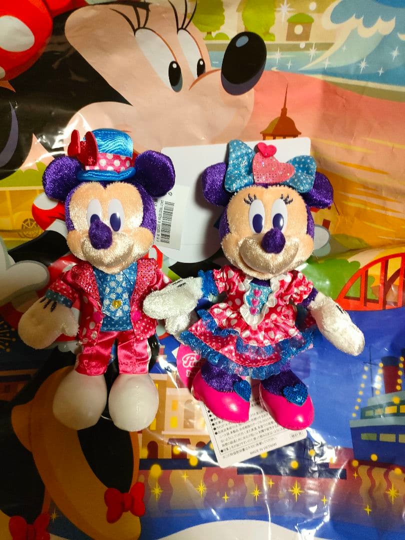 ミッキー ミニー ぬいぐるみバッジ ミニパル ミニファン 2点セット