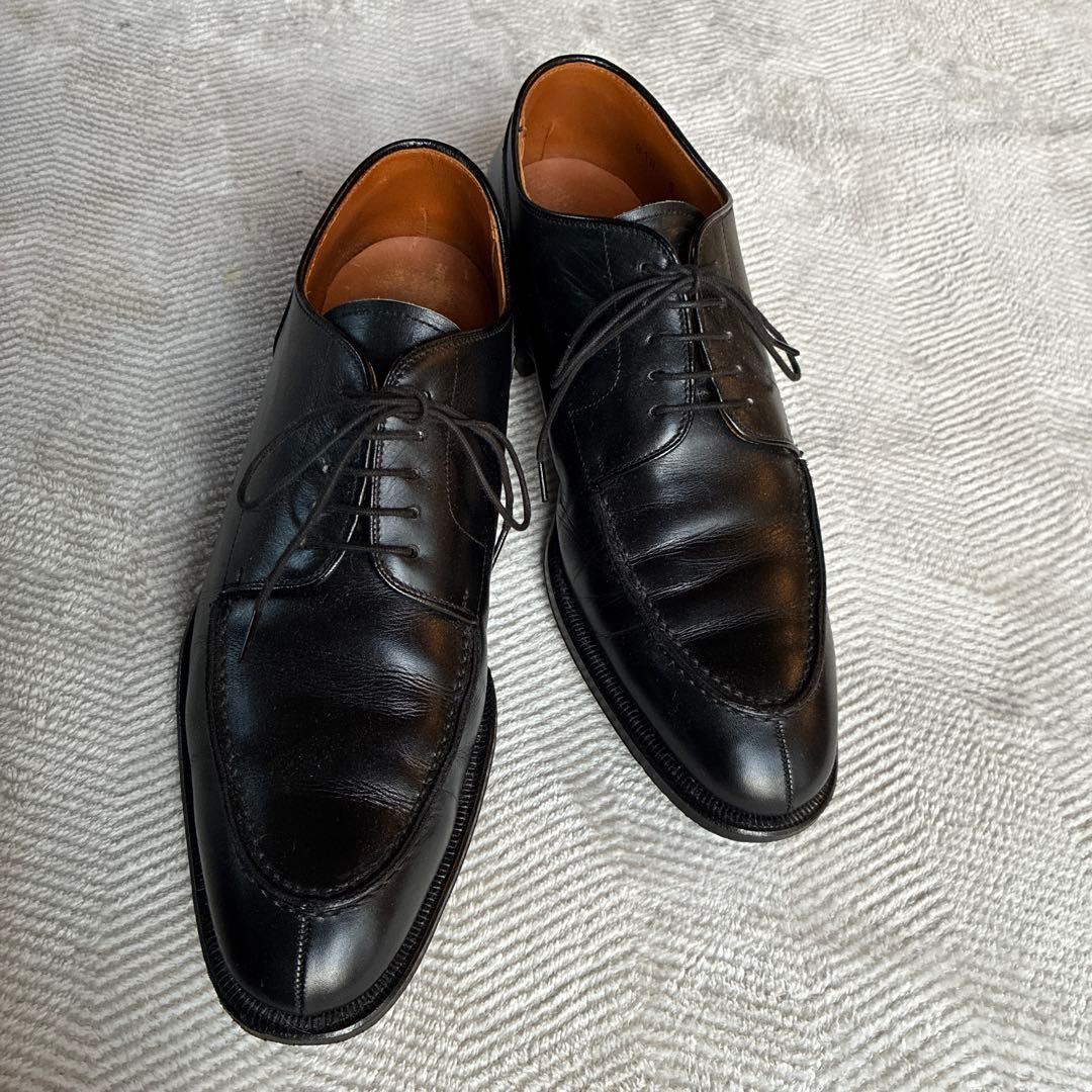 ユナイテッドアローズブラックレザー ドレスシューズ Uチップ