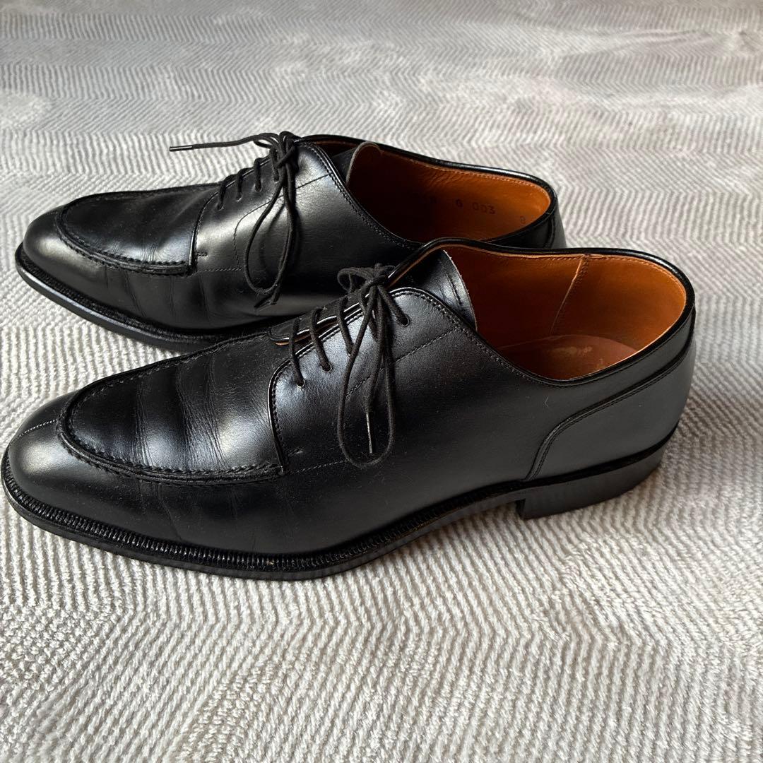 ユナイテッドアローズブラックレザー ドレスシューズ Uチップ