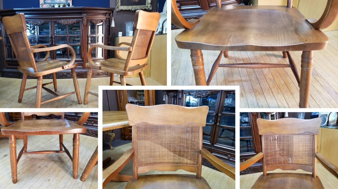 ふ～　K30　柏木工　アームチェア　ダイニング３点セット①