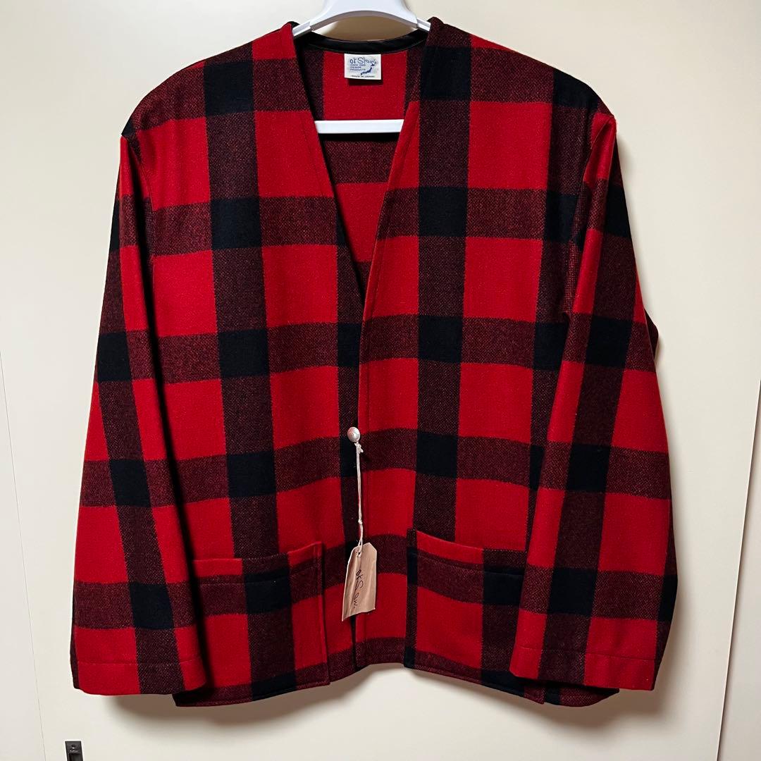 orSlow オアスロウ ウール ジャケット カーディガン チェック柄 XL