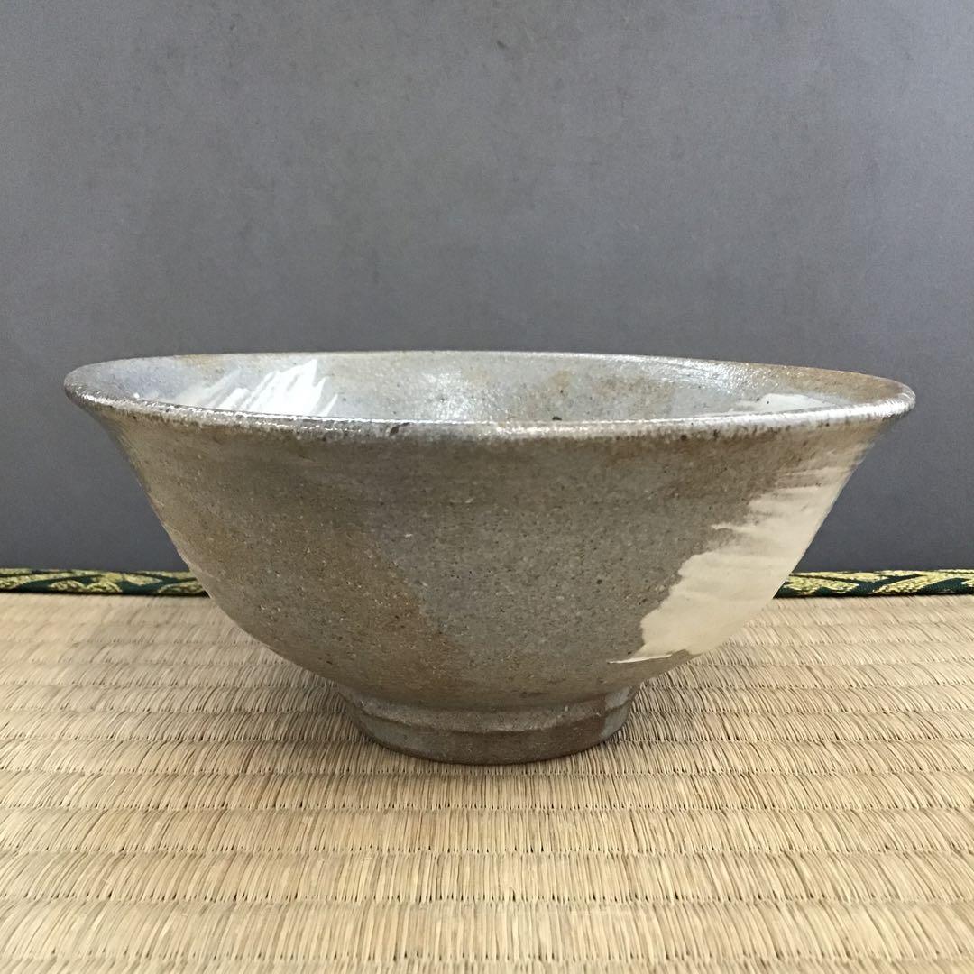 茶道具　茶碗　高麗焼茶碗　楽善斎　刷毛目茶碗　李方子　作　共箱　S217CW