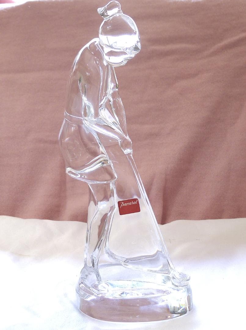 ☆【バカラ】レディースゴルファー　クリスタルフィギア　美品☆