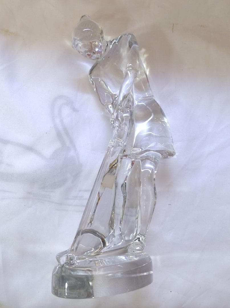 ☆【バカラ】レディースゴルファー　クリスタルフィギア　美品☆