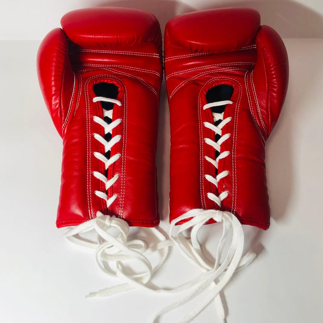 WINDY ボクシンググローブ 14 oz 赤 紐式 試合用
