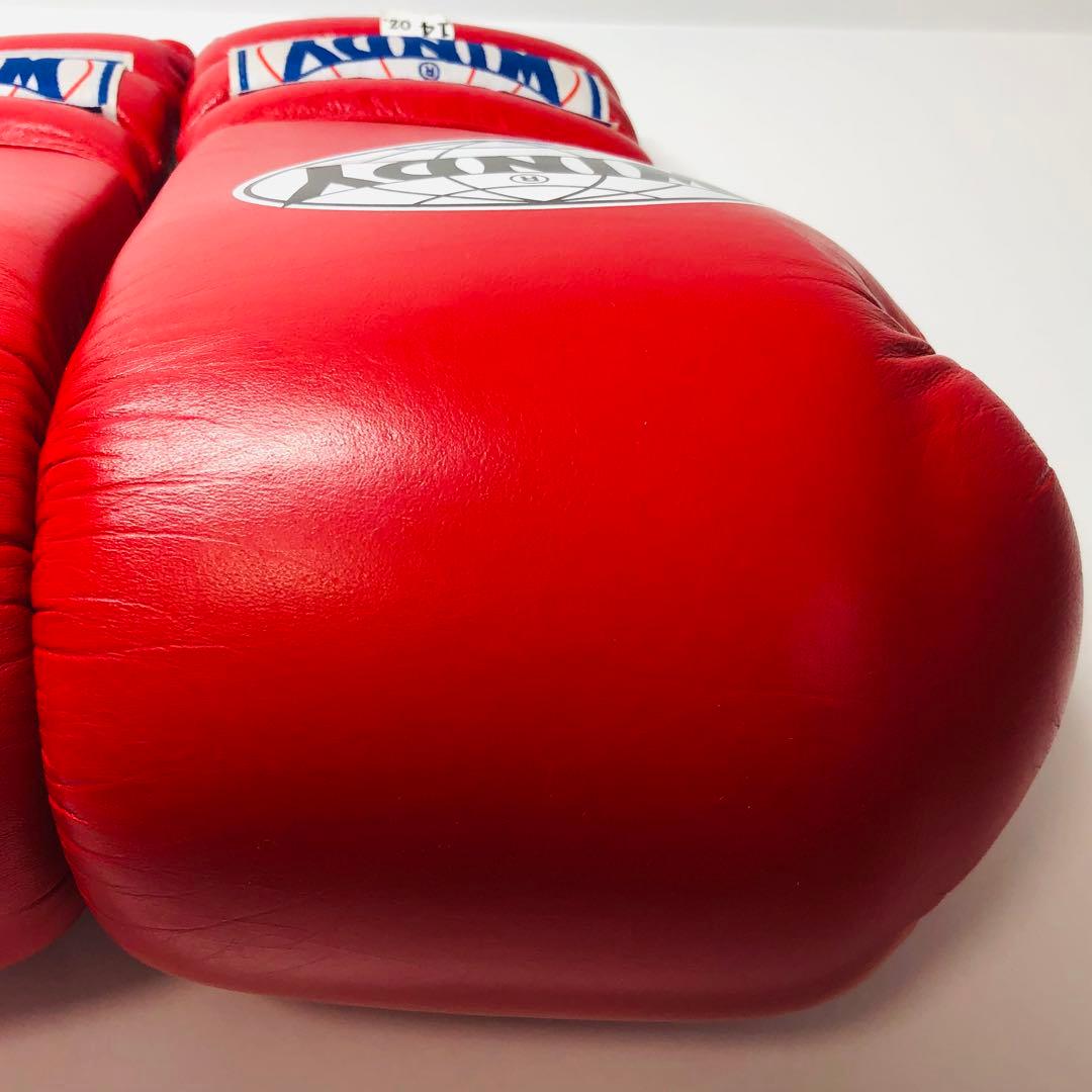 WINDY ボクシンググローブ 14 oz 赤 紐式 試合用