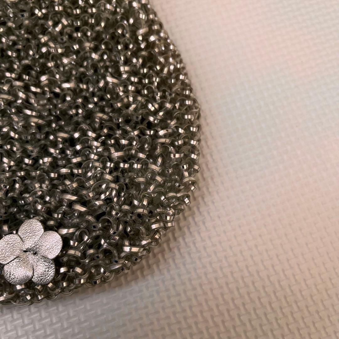 ANTEPRIMA アンテプリマ　袋付き　シルバー　ワイヤーバッグ　お花モチーフ