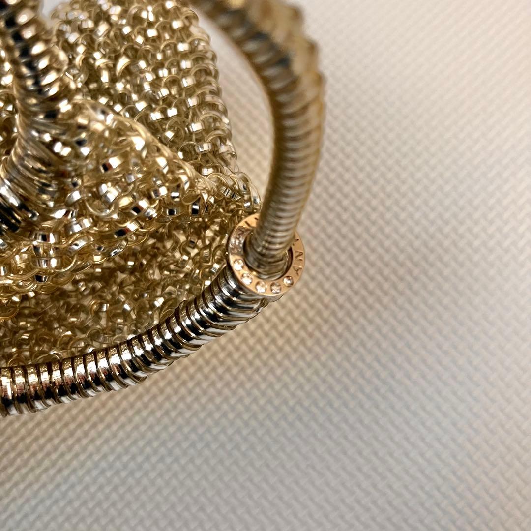 ANTEPRIMA アンテプリマ　袋付き　シルバー　ワイヤーバッグ　お花モチーフ