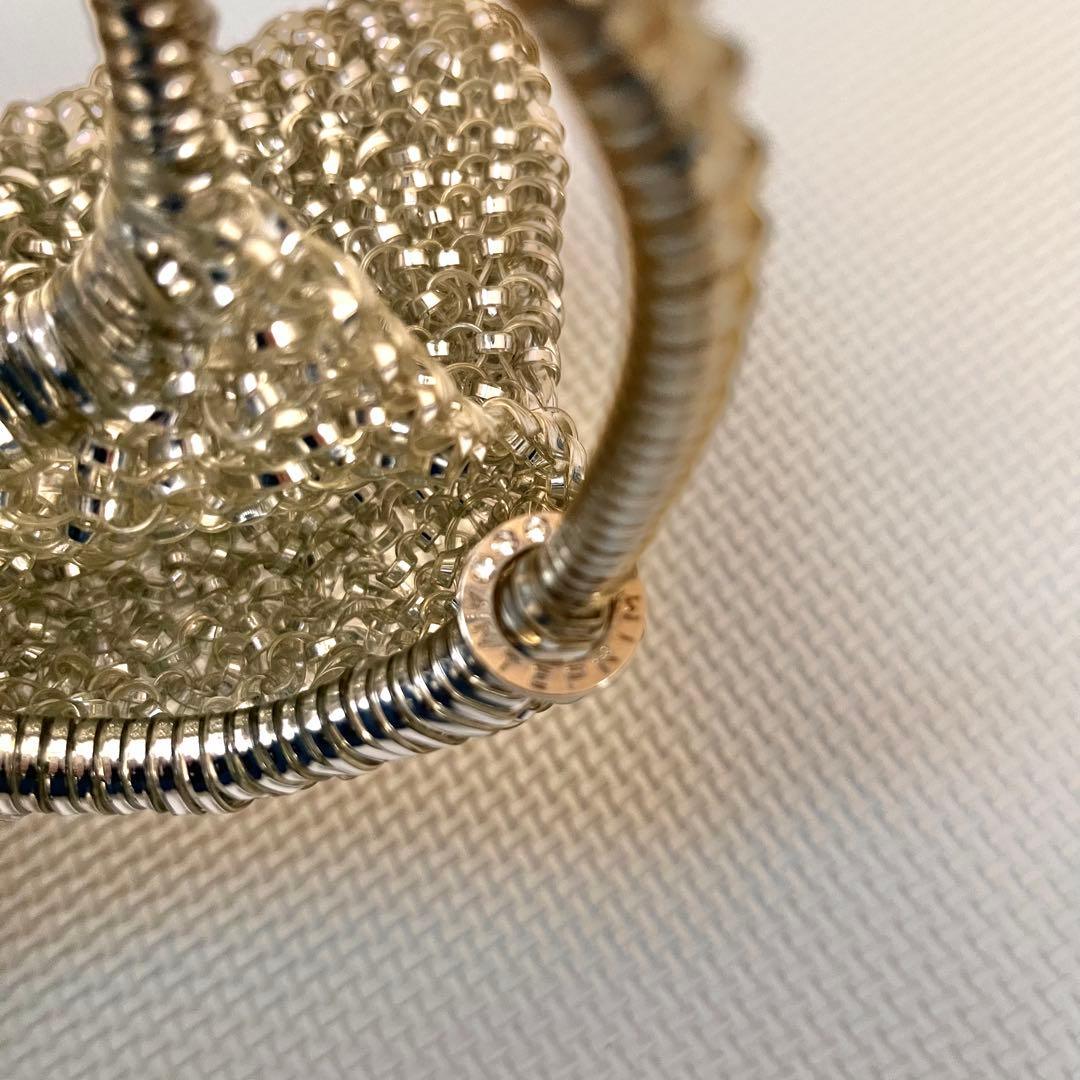 ANTEPRIMA アンテプリマ　袋付き　シルバー　ワイヤーバッグ　お花モチーフ