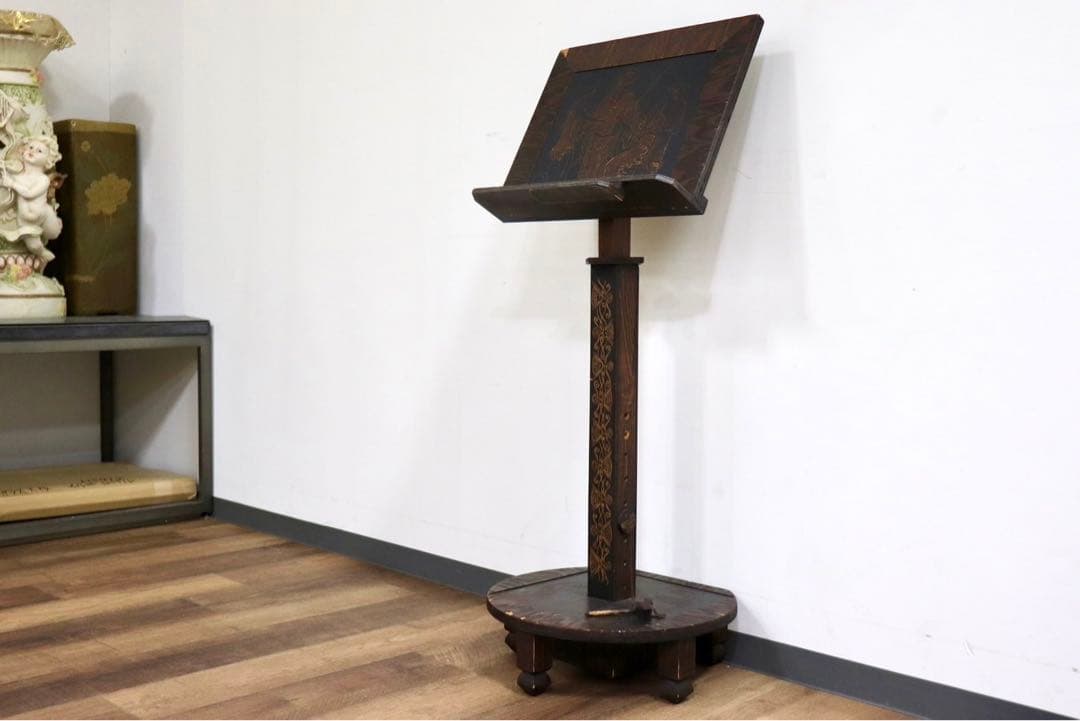 GMIK269○アンティーク メニュースタンド メニュー立て 書見台 高さ調