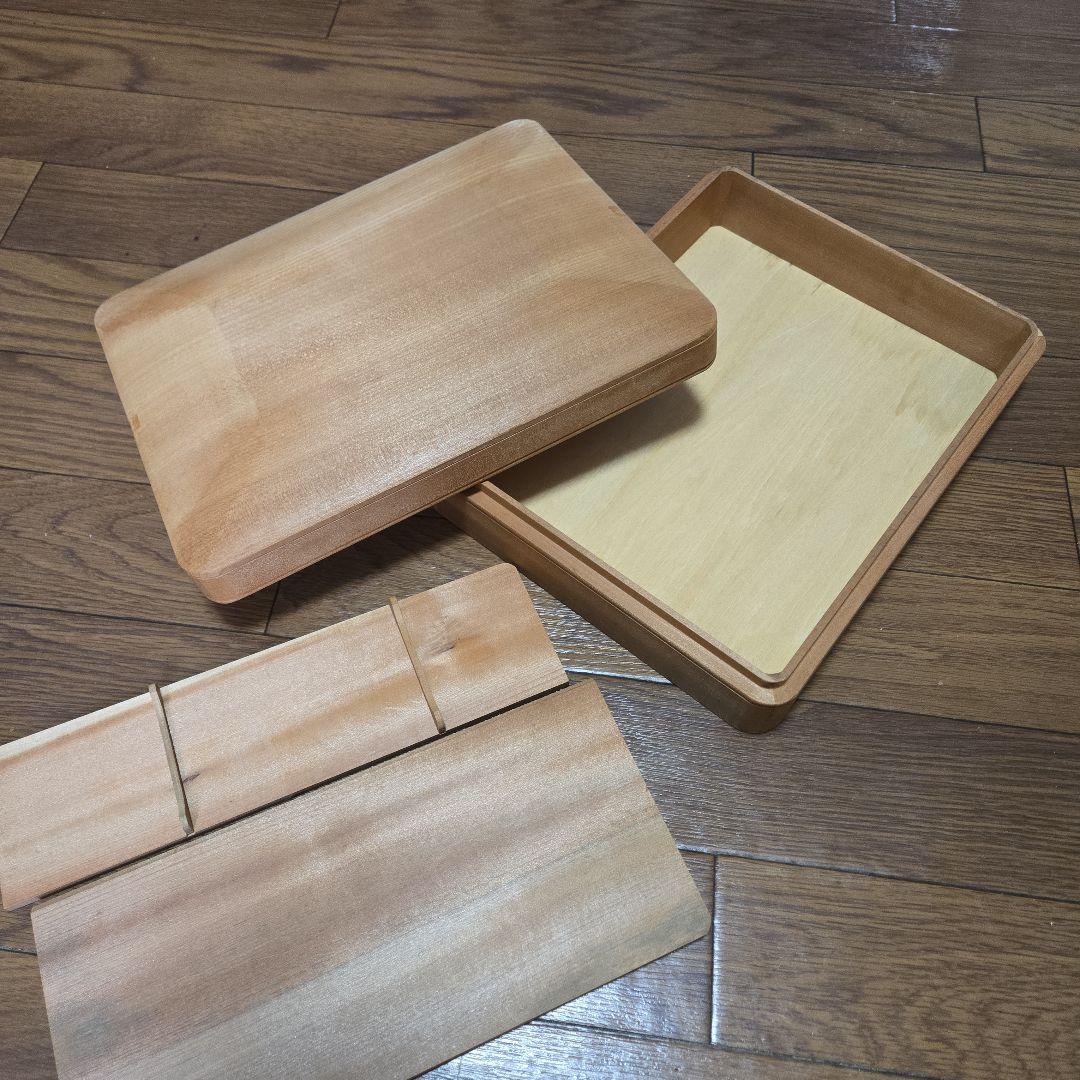 木製 鎌倉彫用桂木地 硯箱