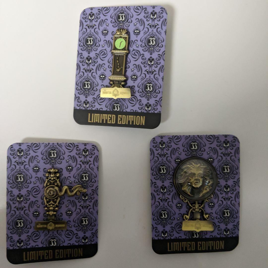 club33　ホーンテッドマンション　ピンバッジ　3点セット　ディズニー　海外