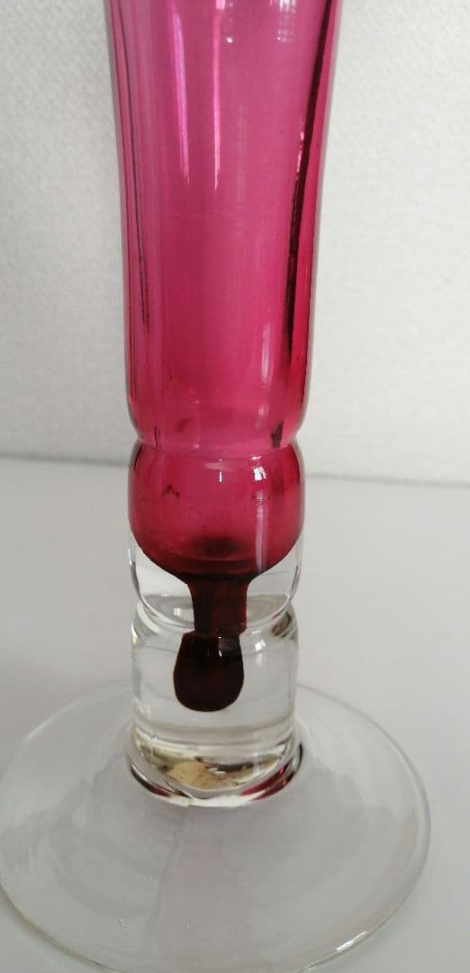 銅赤ガラス　花瓶