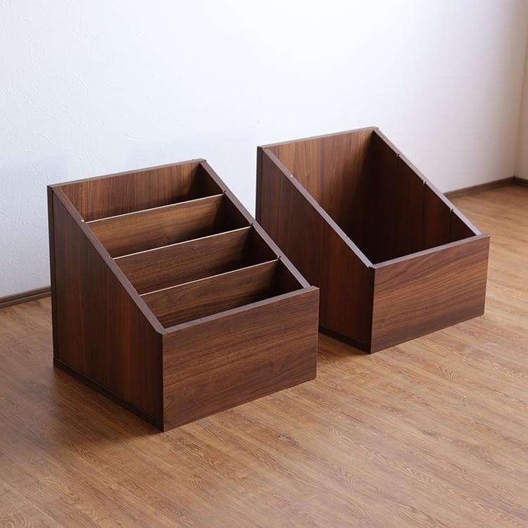 【2個】レコード lp 収納 ラック マガジンラック ボックス 日本製 完成品