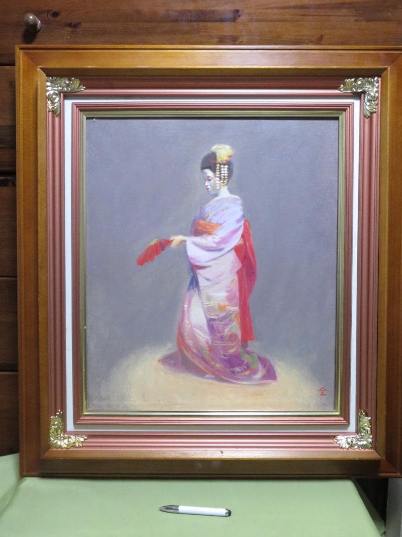 全和鳳　「舞」　油彩　F10号　韓国油彩画巨匠 　全和鳳美術館　師:須田国太郎