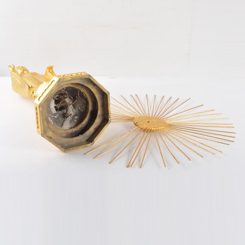 仏教美術　古銅鍍金　釈迦如来立像　仏像　V　5072A