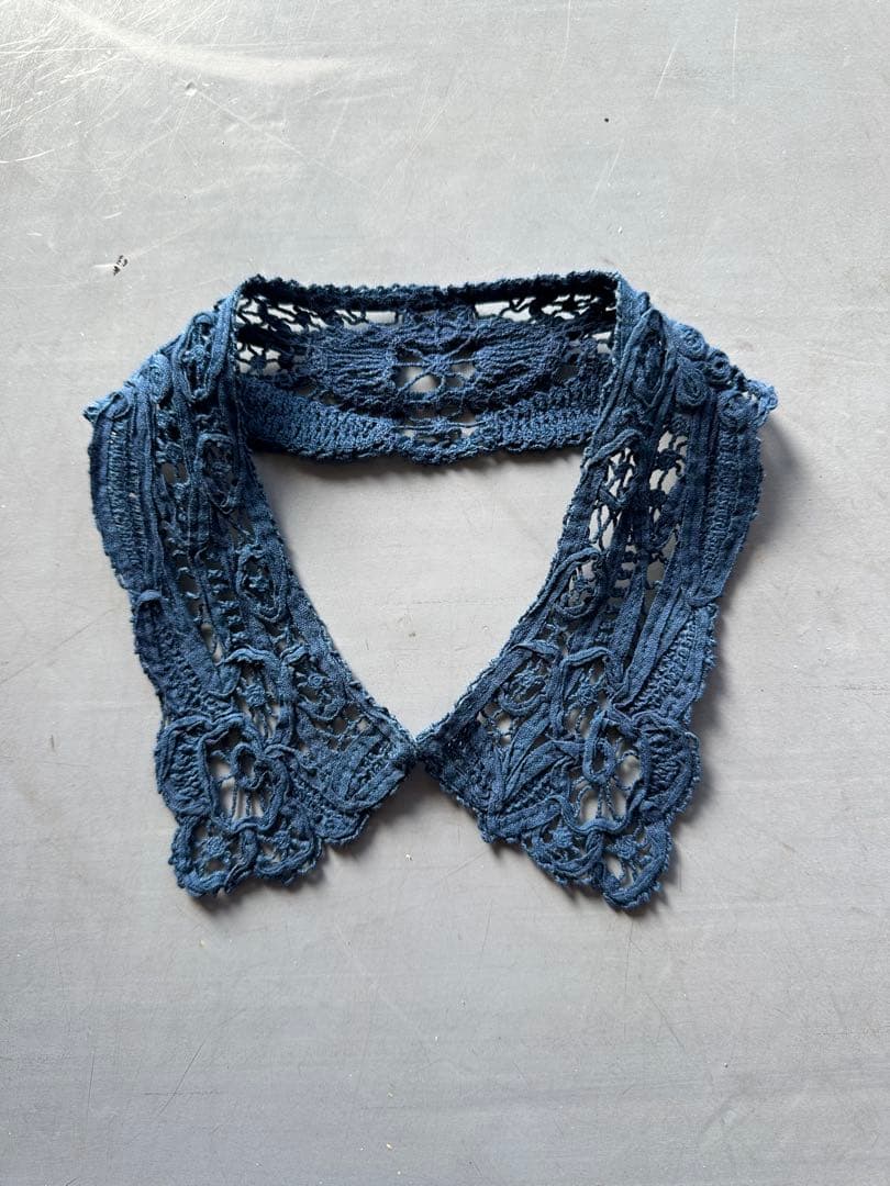 【新作】45R インディゴ つけ襟