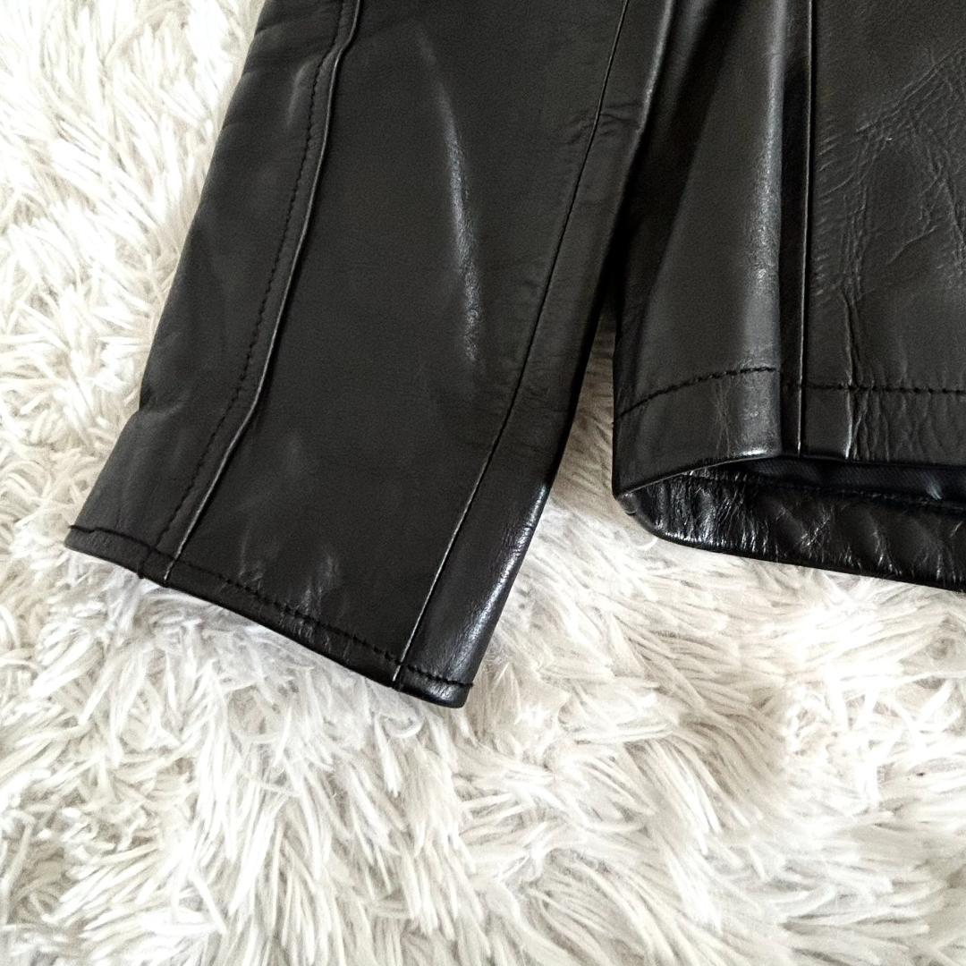 ビューティー&ユース　ユナイテッドアローズ　 レザー ノーカラージャケット M