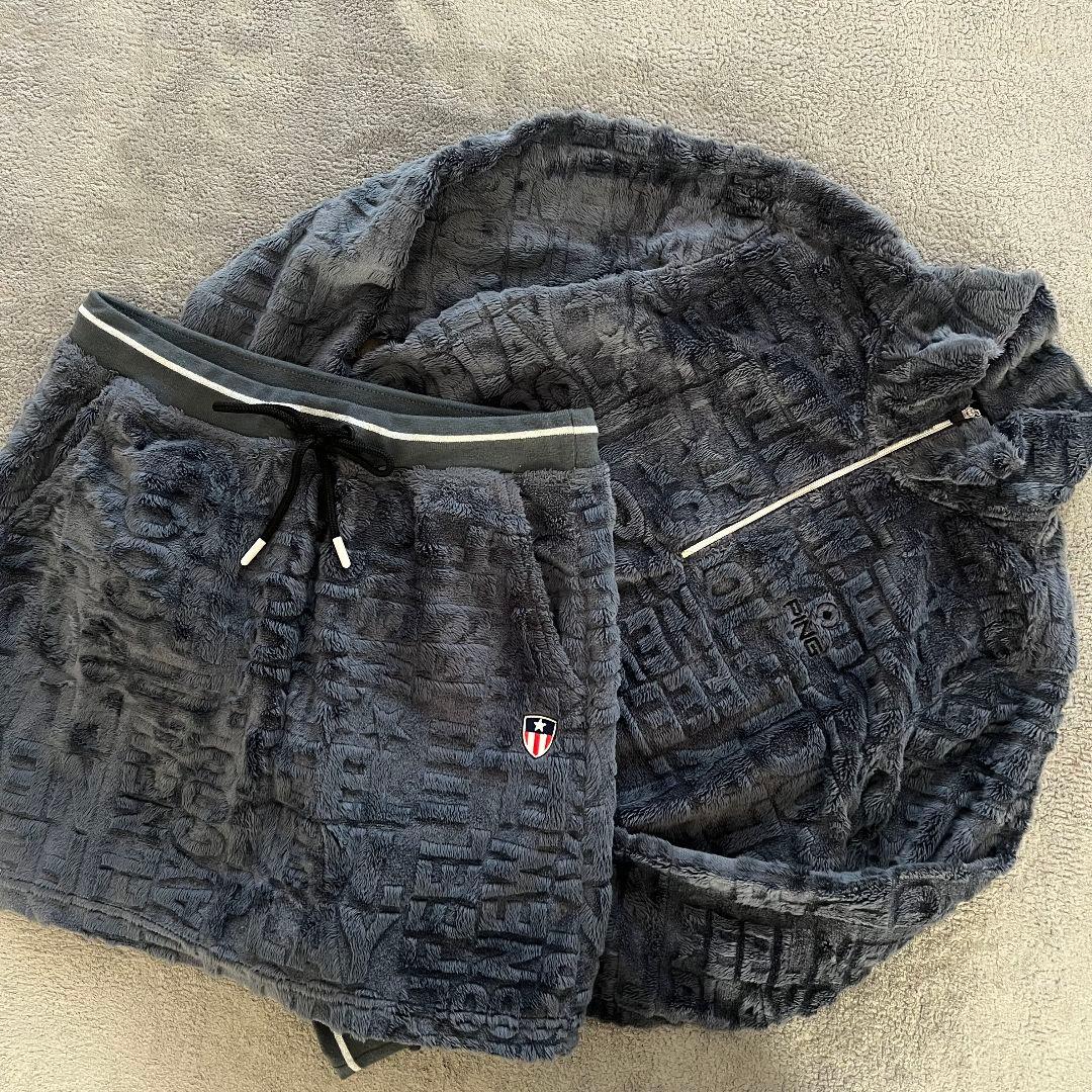 PING ピン　セットアップ　フリース　レディース　ジャケット　スカート 総柄