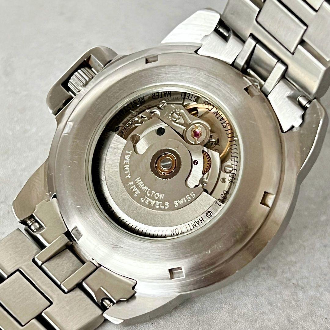 【とことこ】稼働良好 HAMILTON メンズ カーキ自動巻 裏スケデイト