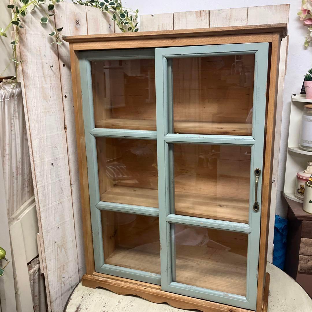 再入荷 グランシュマン　木製ガラス扉収納キャビネット